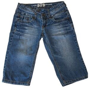 579 Denim Jean Shorts Long Size 7 (Juniors)